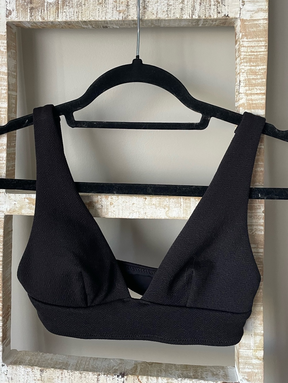 H&M Black V-Neck Support Bralette